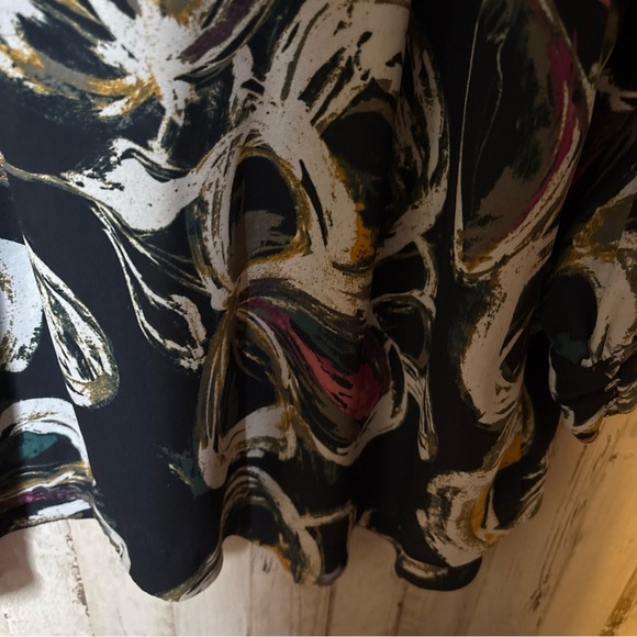 Seven7 Melissa McCarthy Blue Long Sleeve Floral With Front Pockets Tunic 3X - Picture 16 of 16